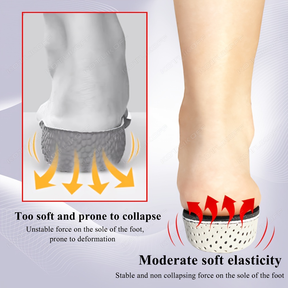 1 Pair EVA Height Increase Insoles - Invisible, Comfortable & Breathable with Shock Absorption, Odor-Neutralizing Design, Available in 3.99cm, 4.98cm, and 5.49cm Sizes