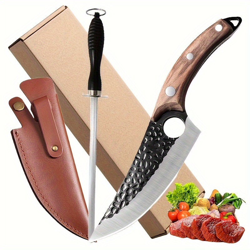 Boning Knife 5cr15Mov Stainless Steel Kitchen Knife Set Meat Cleaver Chef Knife  Butcher Knife Kitchen Scissors Sharpener