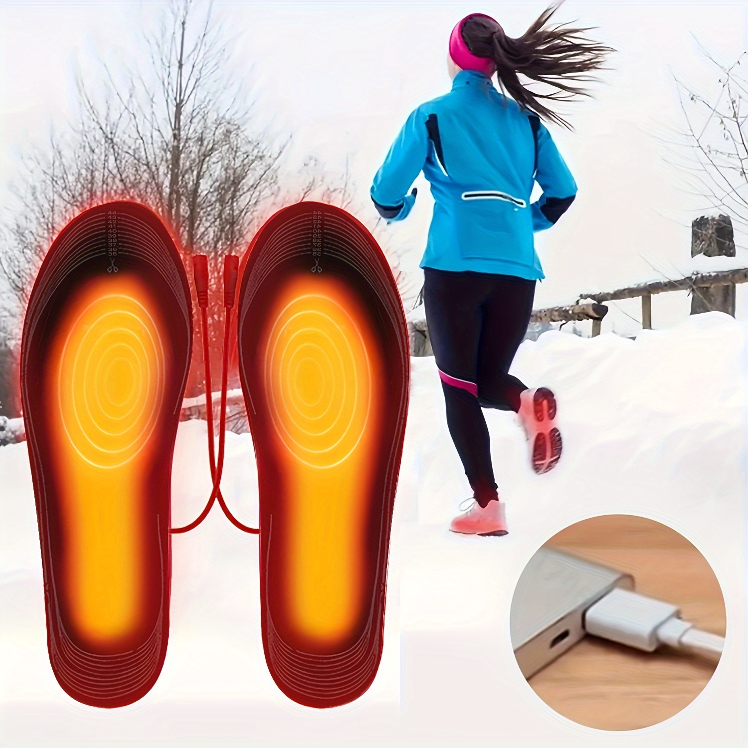 Usb Heated Shoe Insoles Electric Foot Warming Pad Feet - Temu