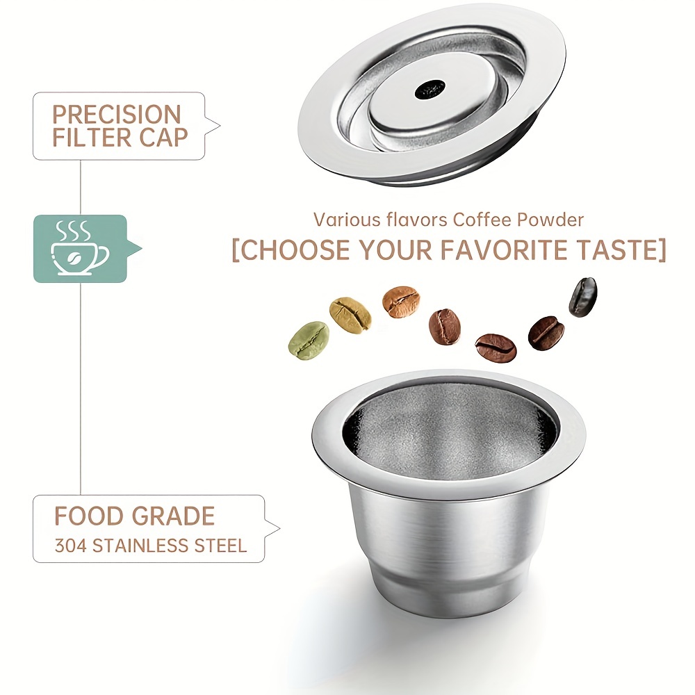  Refillable Coffee Capsules, Stainless Steel Coffee