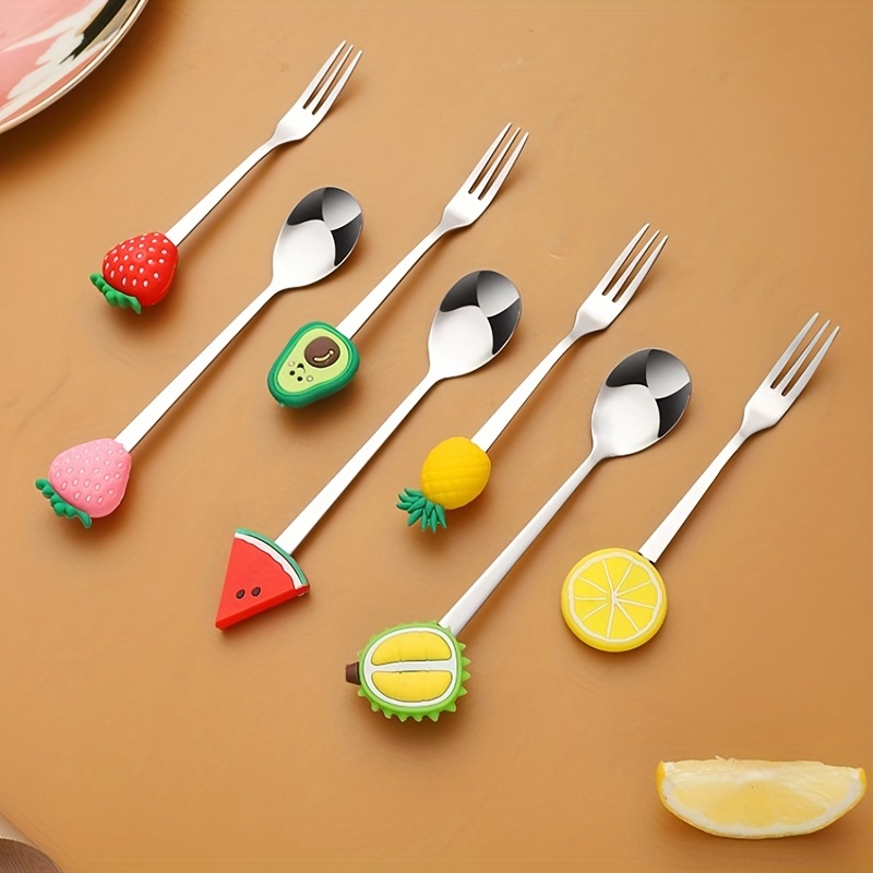 Creative Animal Coffee Cutlery Dessert Fruit Fork Spoon Cute