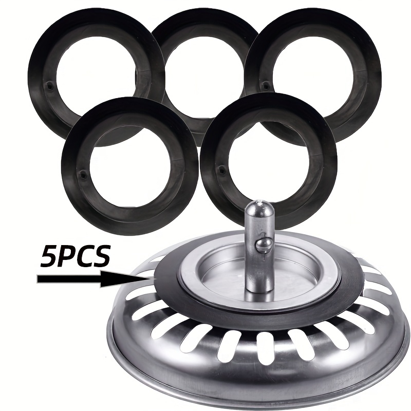 5pcs Strainer Gasket Seal Ring, Rubber Seal Washer Gasket For Franke  Basket, Strainer Plug For Kitchen Sink Drain