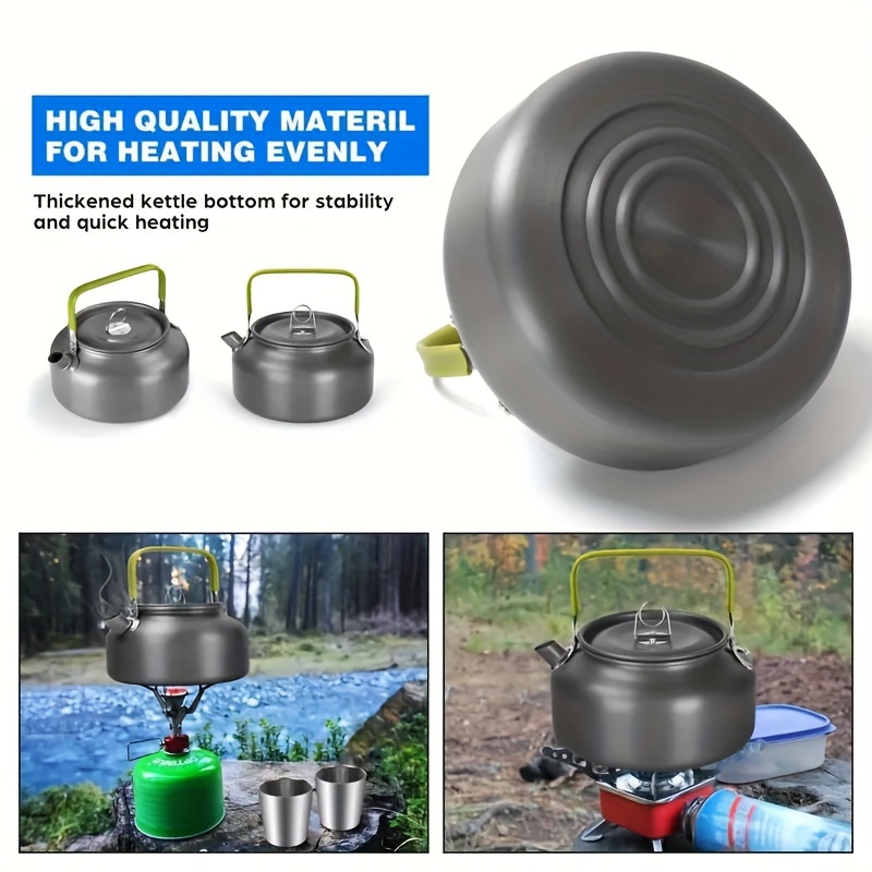 Lightweight Aluminum Alloy Camping Kettle - Portable Teapot With