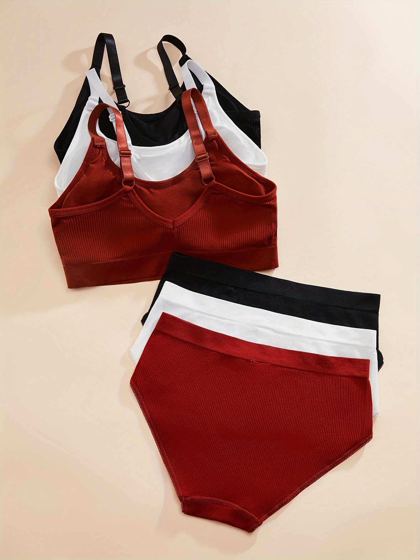 Red Bras Underwear Sets, Black Bra Underwear Set