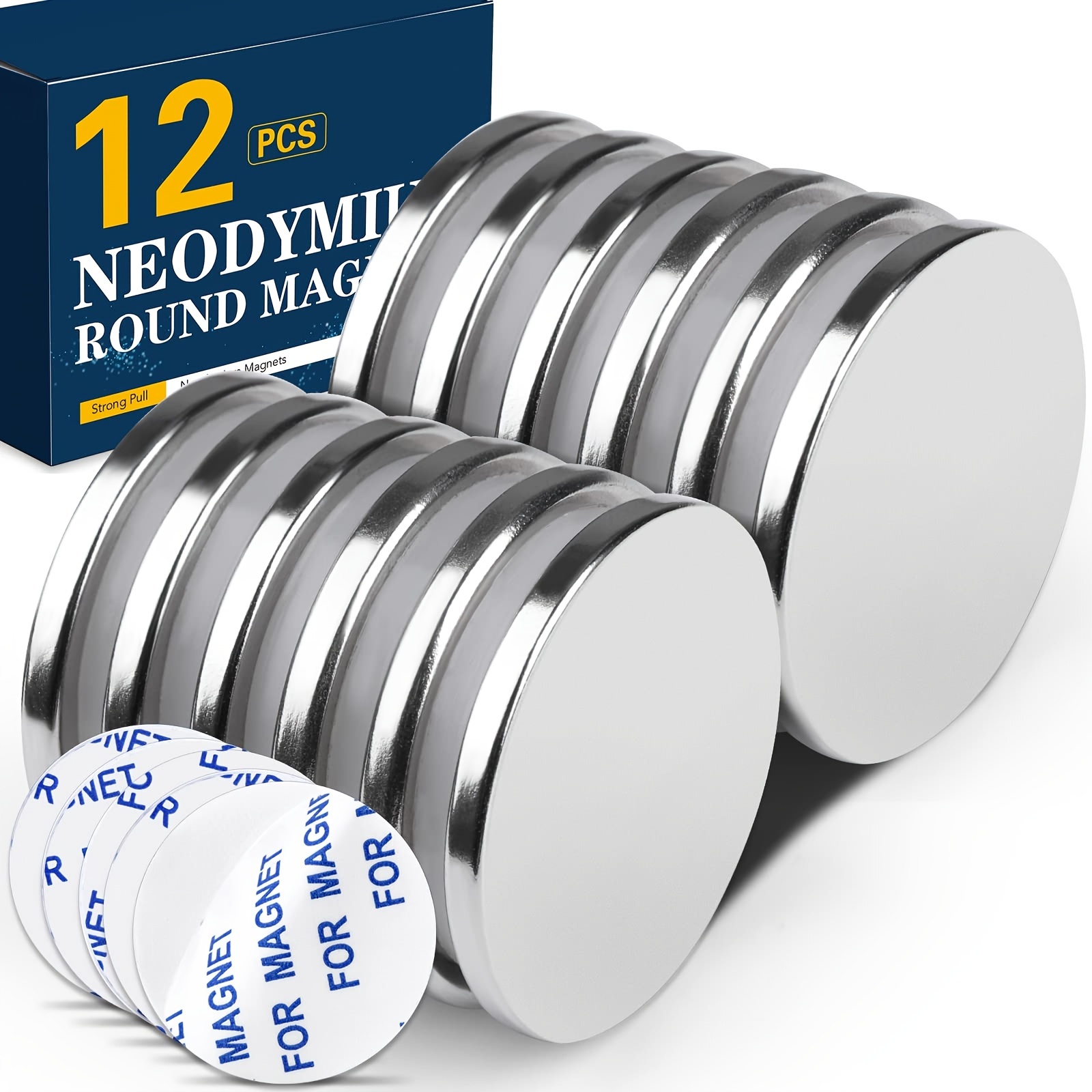 Super Strong Neodymium Magnets: 1.18 D X 0.08 H Double sided - Temu