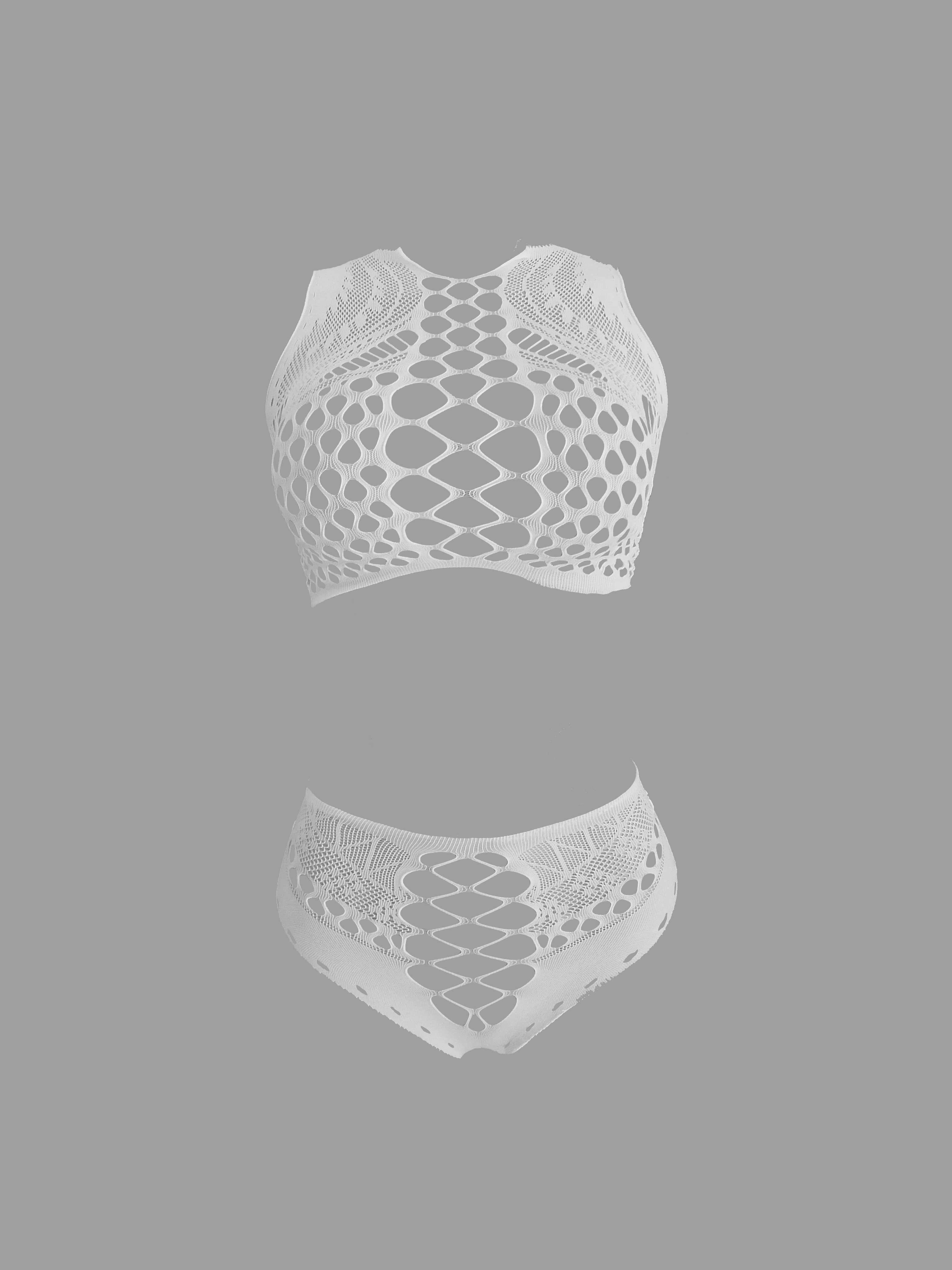 Sexy Hollow Out Lingerie Sets Women Sexy Mesh Bondage Bra and