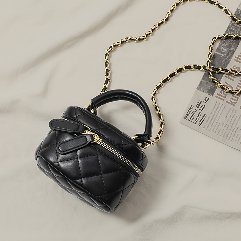

Mini Fashion Quilted Crossbody Bag, Trendy Pu Shoulder Bag, Women's Casual Handbag & Purse