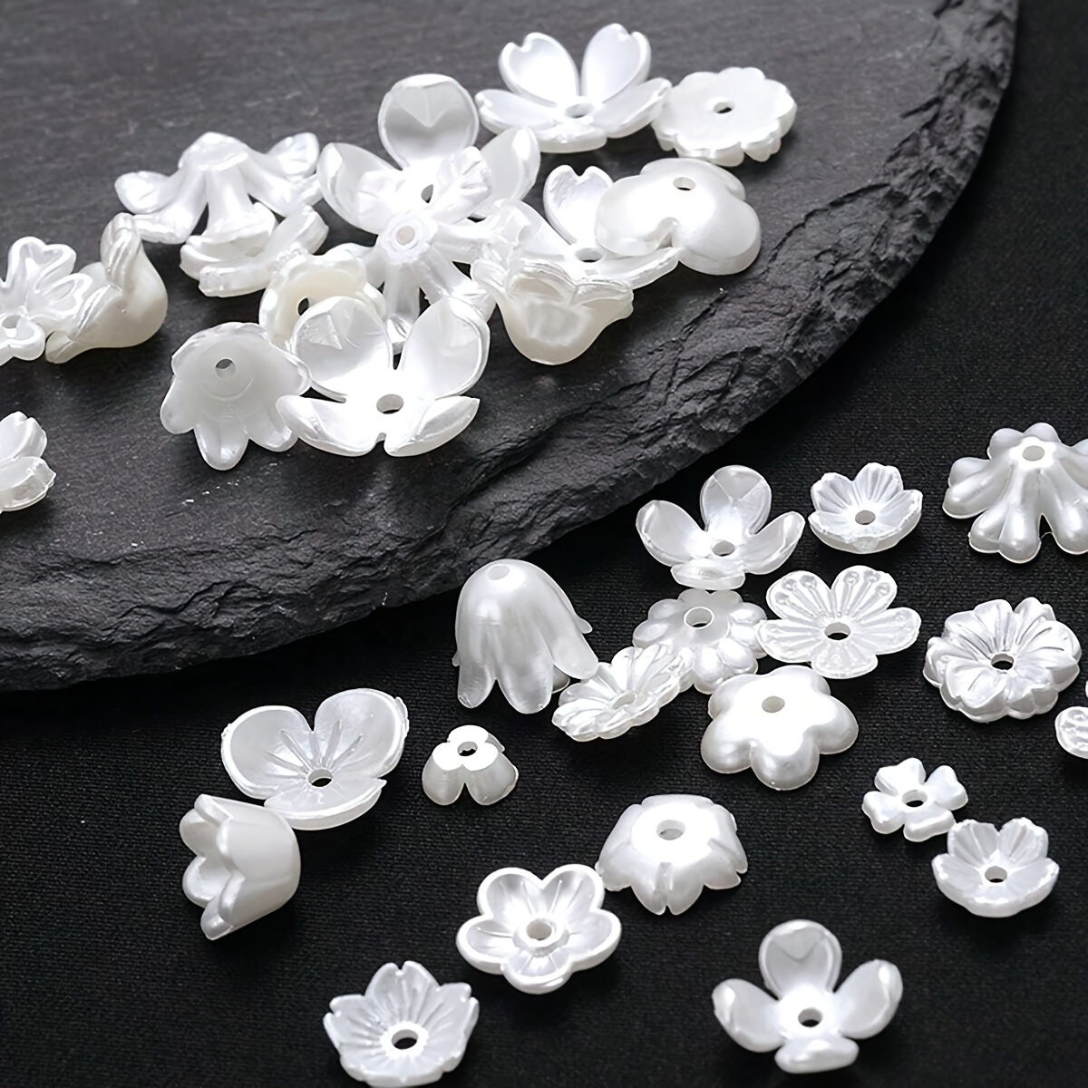 Flower sepal bead caps - 8x9mm - Jewelry making DIY bracelet necklace  earrings