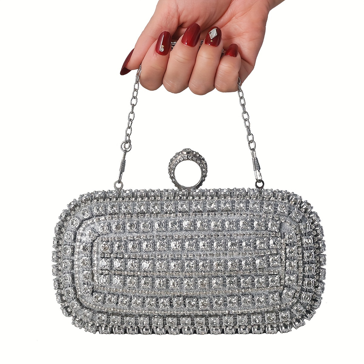 Borsa Da Sera Di Lusso Con Strass Per Donna, Pochette Bling-bling, Borsa  Elegante Per Banchetti Di Ballo Di Fine Anno - Temu Italy