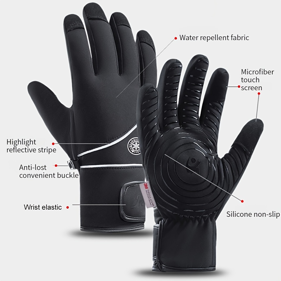 LOOGDEEL Winter Fishing Gloves Men Non-slip Windproof Touch
