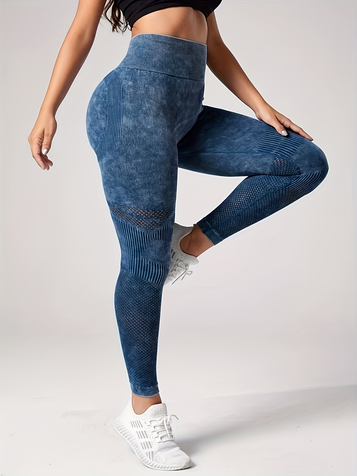 Washed Denim Seamless Tights