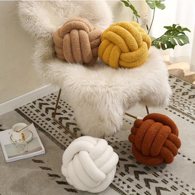 Knot Pillow Cushion Throw Knitted Throw Pillows Bedroom Sofa Car Bed Home  Decor