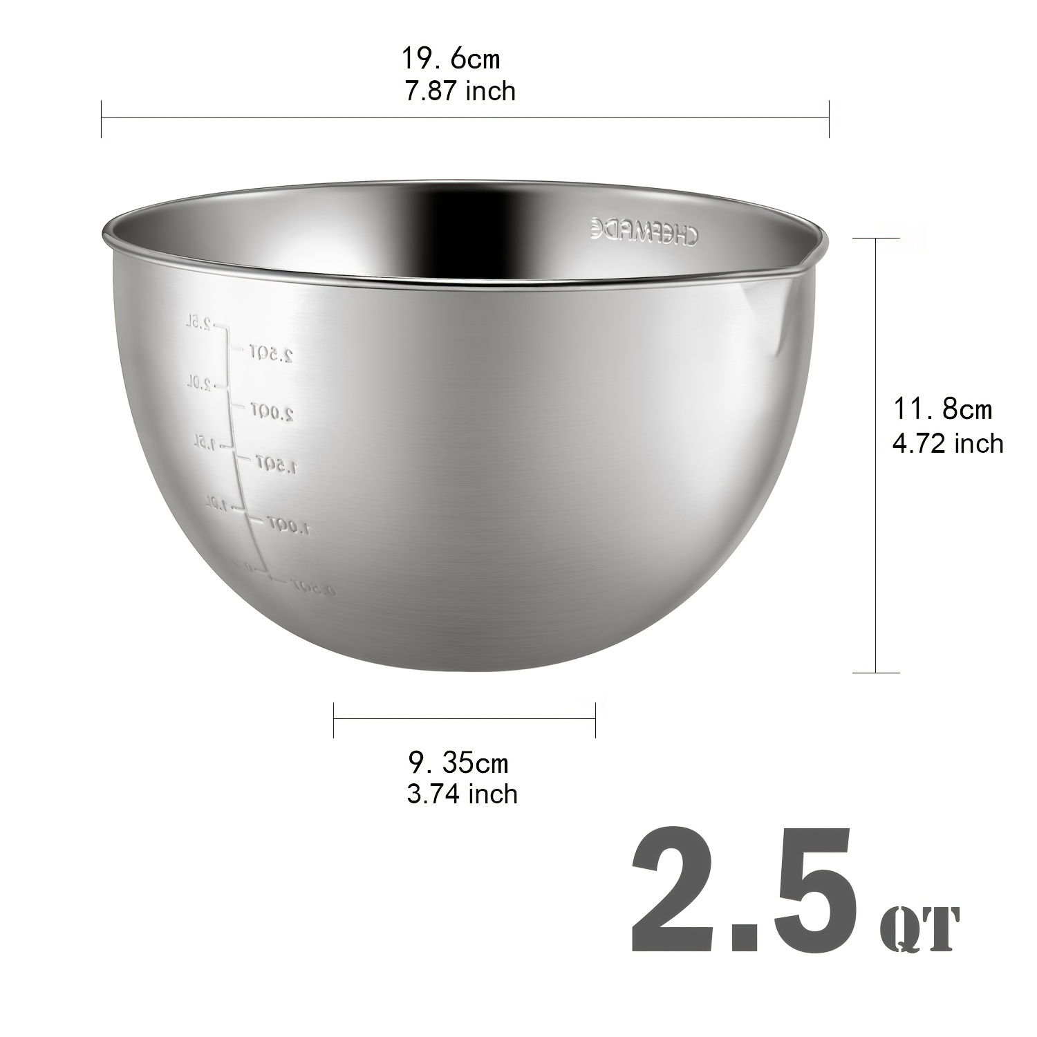 Stainless Steel Mixing  Bowls Silicone Handle and Non-Slip