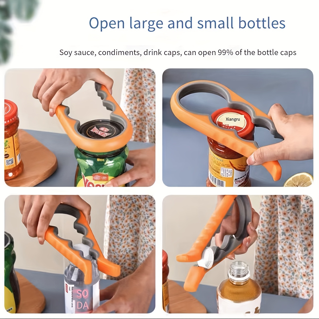 Creative Bottle Opener Multifunctional Four-in-one PP Non-Slip