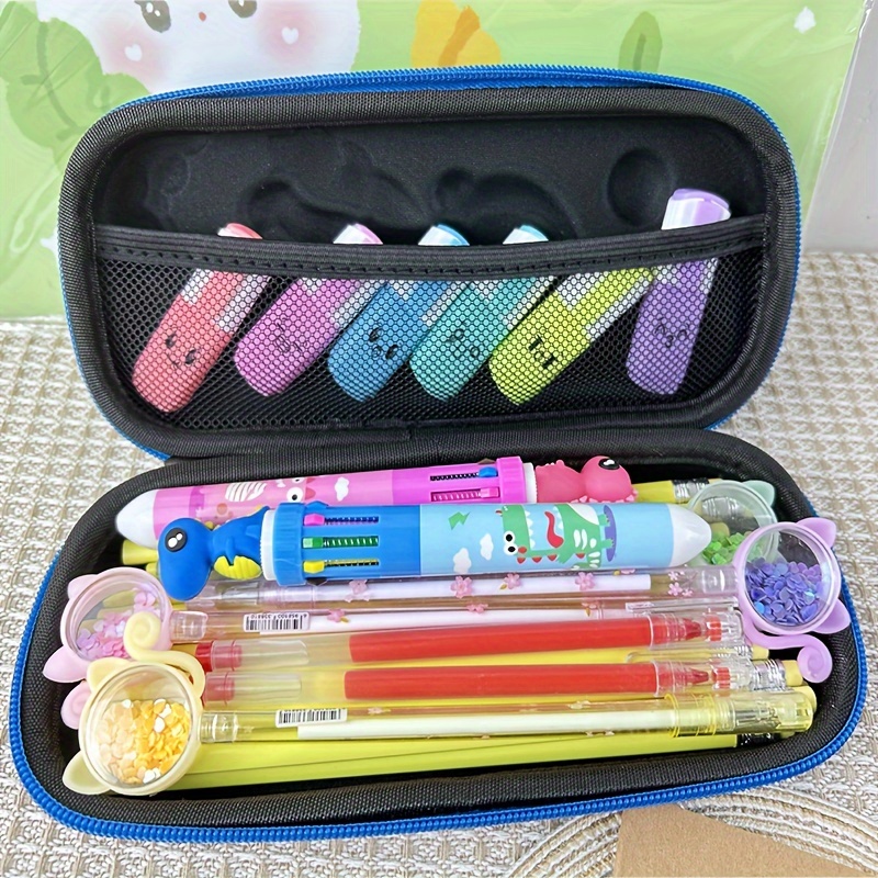 Cartoon Pencil Case Schoolbag Shape Storage Pencil Box Organizer
