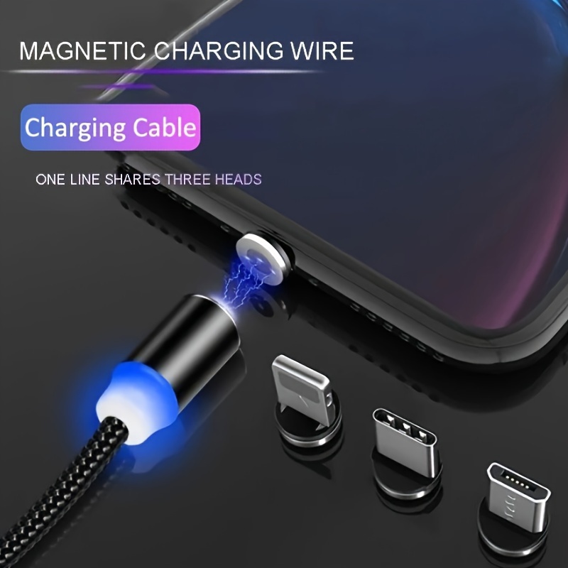 Magnetic Usb Cable Iphone 14 13 Xiaomi Samsung Type C Led Fast Charging  Data - Mobile Phone Cables - Aliexpress