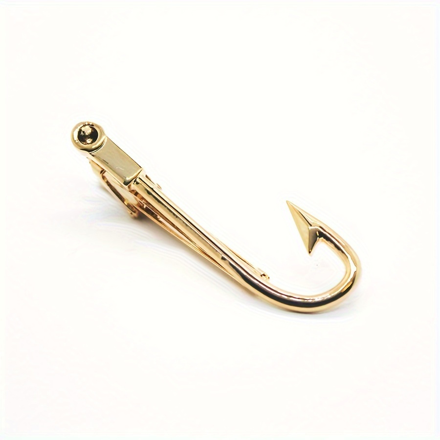 Silvery Fish Hook Shaped Tie Clip Hunter Tie Clip Mens Business Tie Pins -  Jewelry & Accessories - Temu