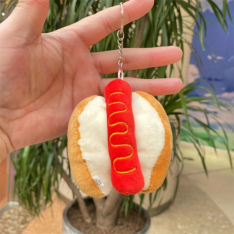 Hot Dog Charm Keychain
