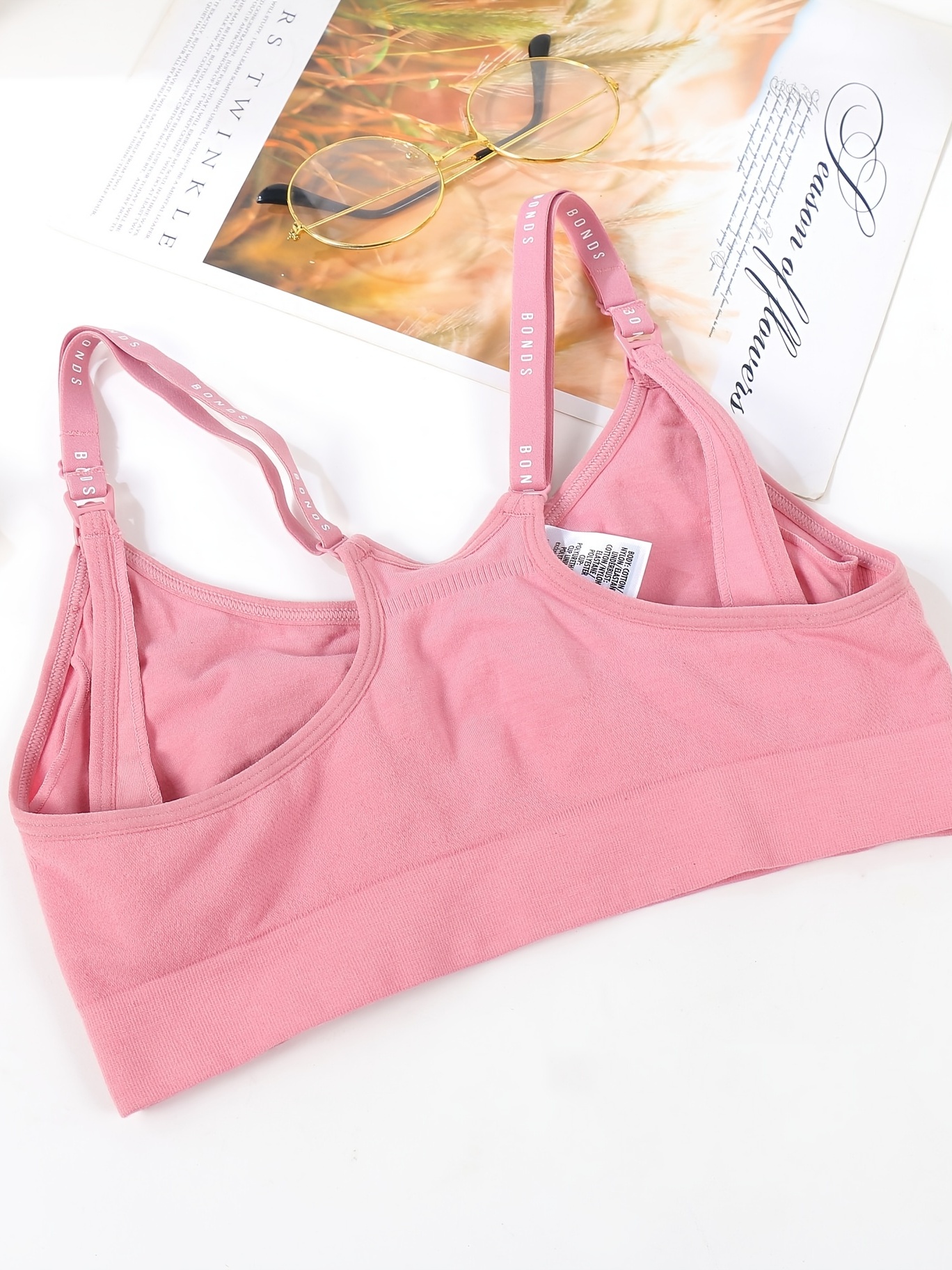 Solid Sports Bra Breathable Adjustable Straps Quick Drying - Temu
