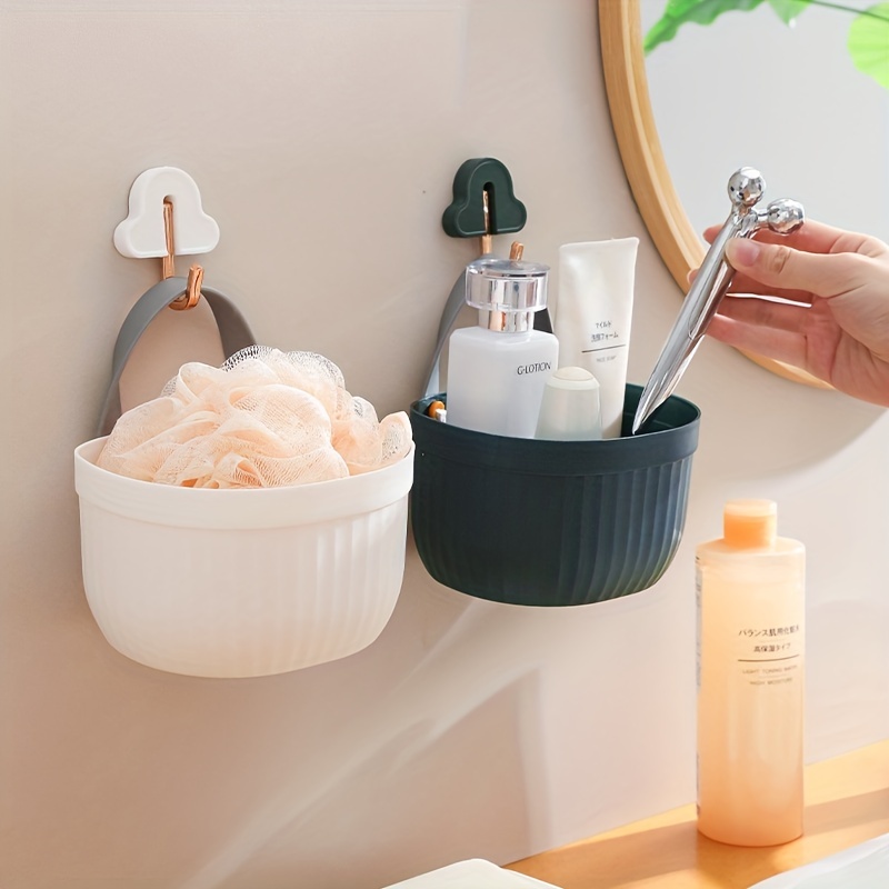 Suction Plastic Shower Caddy Shampoo Lotion Holder Wall Storage Shelf  Basket
