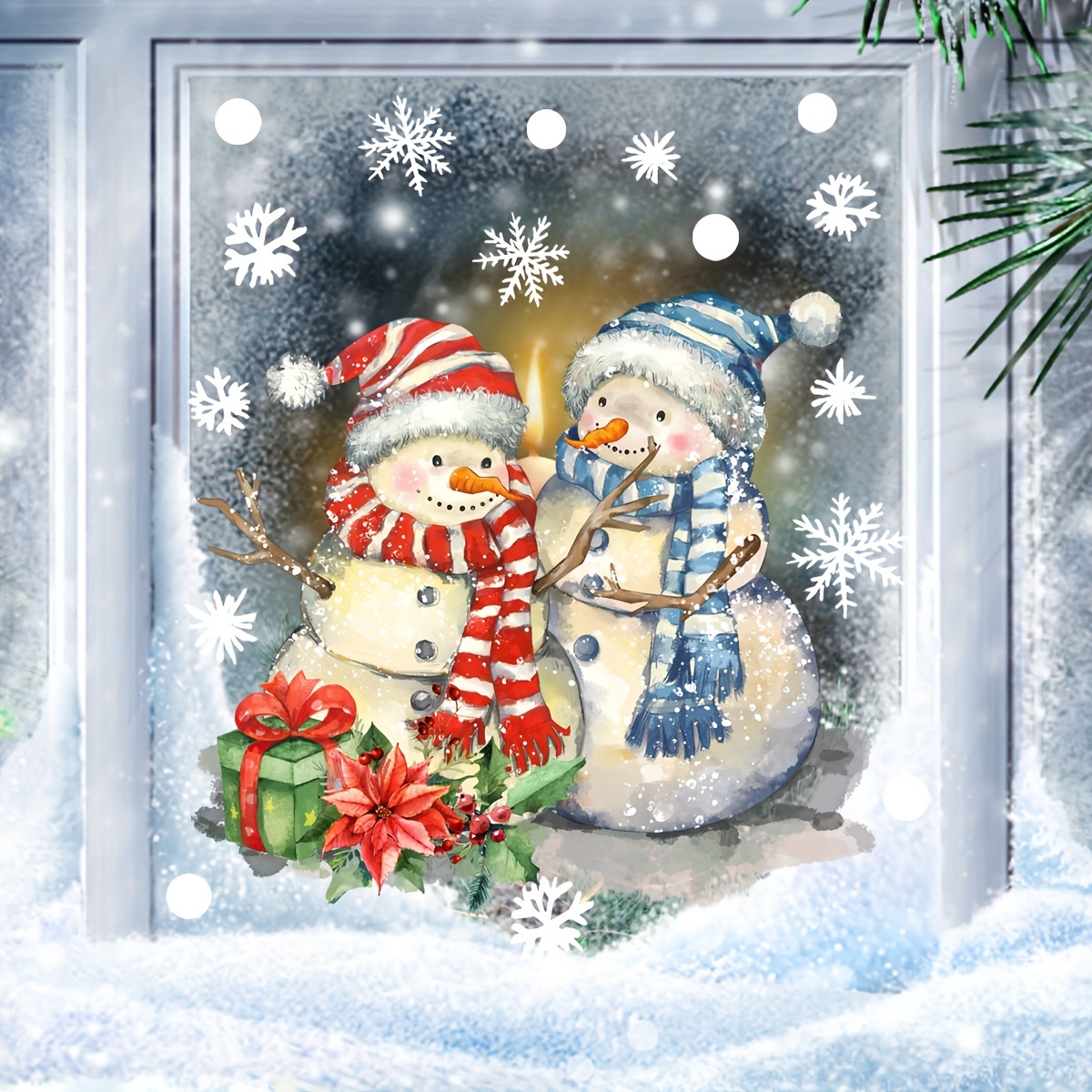 Snowman Refrigerator Magnet Stickers Christmas House - Temu