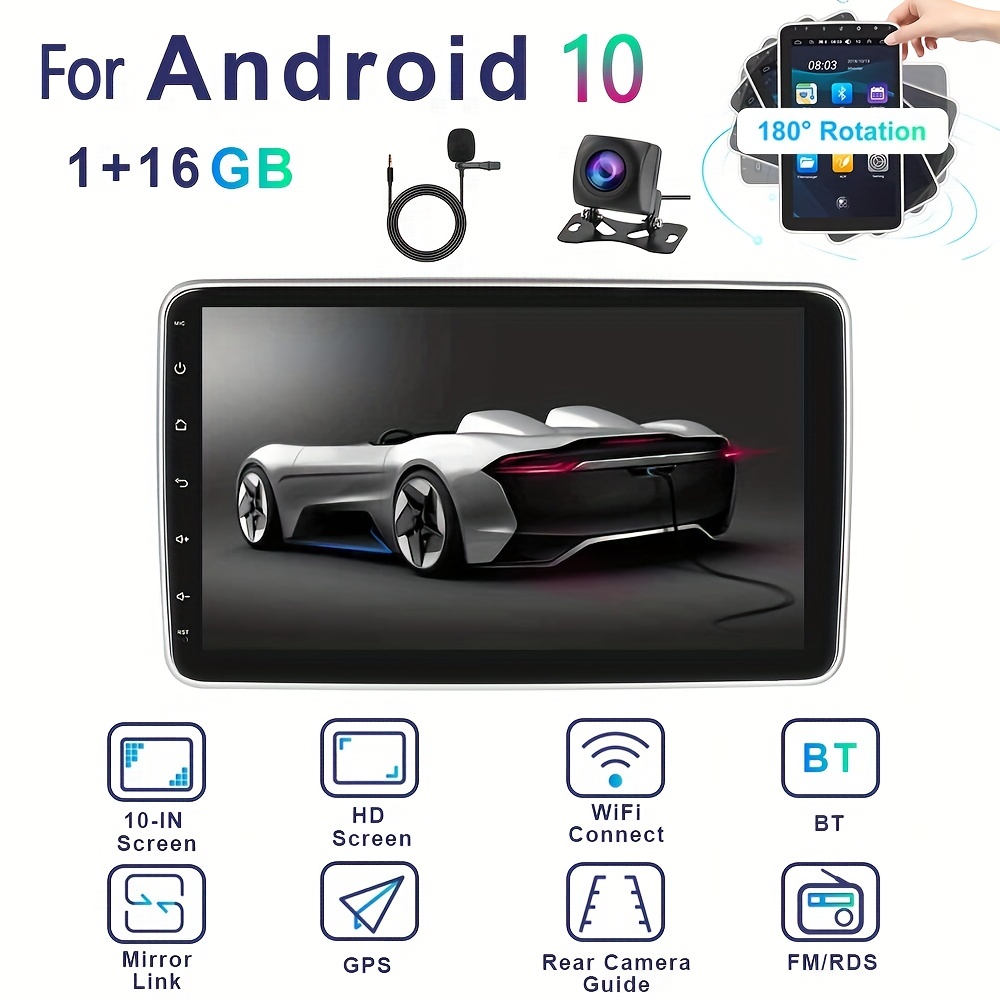 EKIY 10.26 Android 10.0 Dash Cam Rearview Camera Carplay & Android Auto  Smart Player With Voice Control Car Monitor DVR ADAS FM