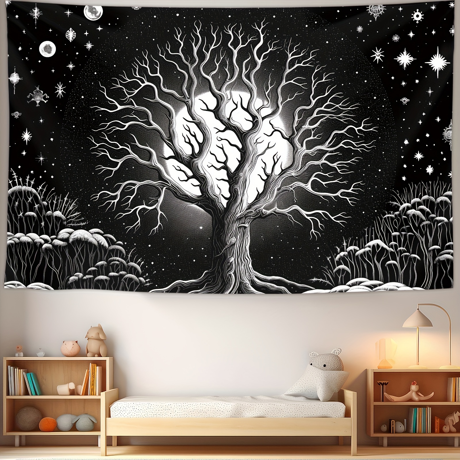 3d Vision Tapestry Black And White Psychedelic Spiral - Temu