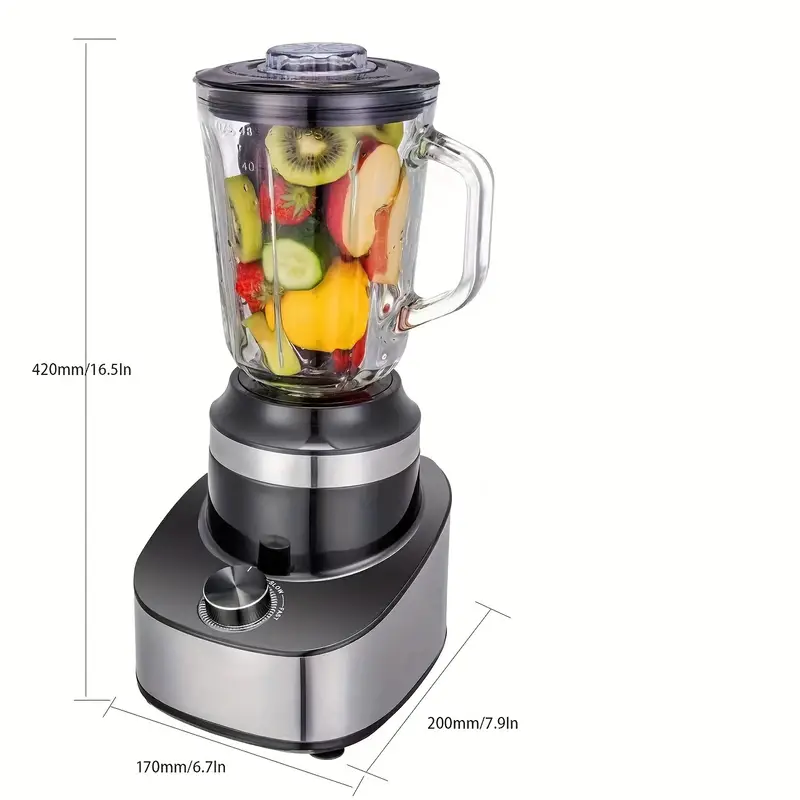 stainless countertop blender for shakes and smoothies 50 oz glass jar ideal for puree ice crush shakes and smoothies details 0