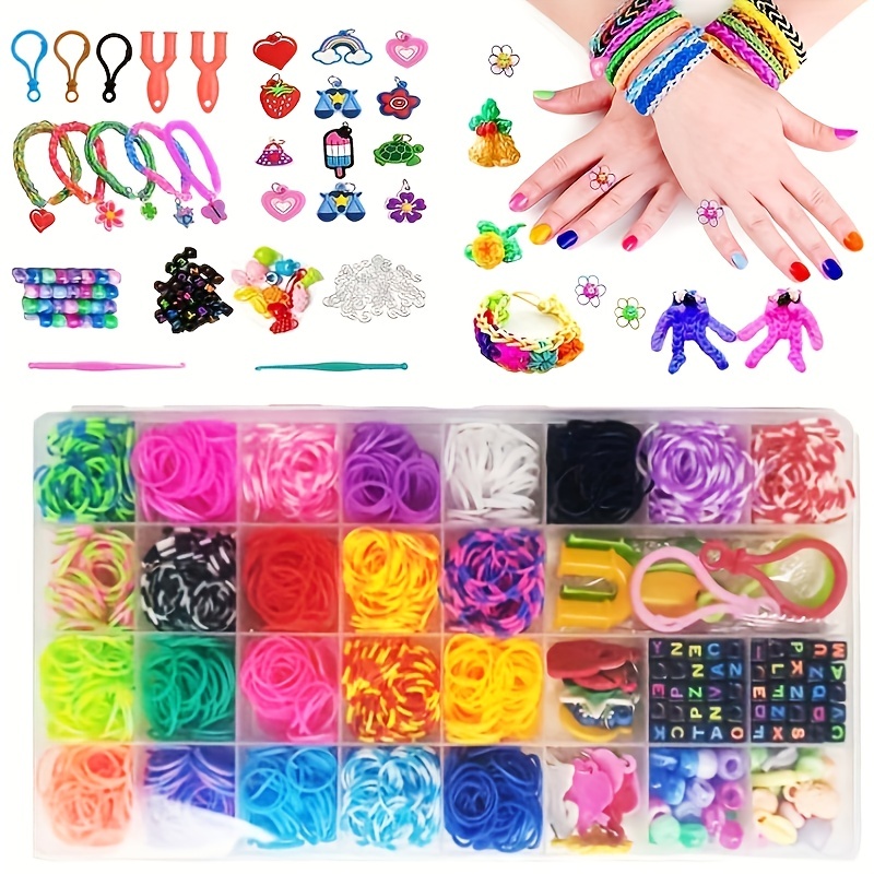 Diy Multi functional Color Rubber Band Rainbow Rubber Band - Temu