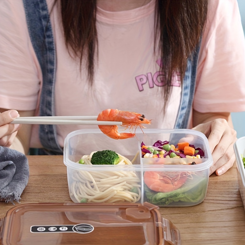  Chchmu Bento Box Portable Lunch Box Leakproof Salad Lunch  Container With Spoon & Chopsticks Leak Proof Lunch Containers Microwave  Freezer Dishwasher Available, Rectangle, Green: Home & Kitchen