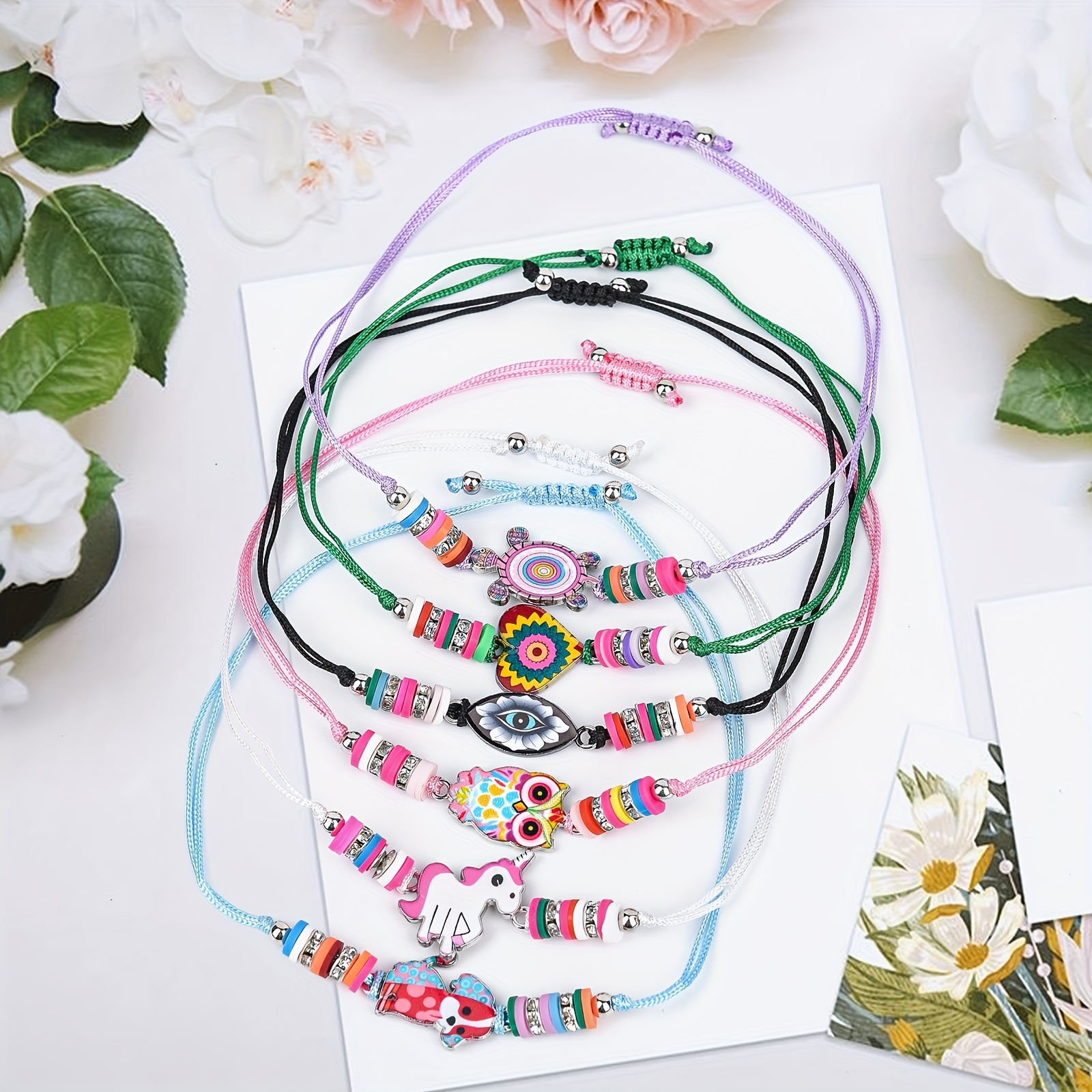 12 PCS Pulseras Para Niñas Pulseras De Amistad Fiesta - Temu