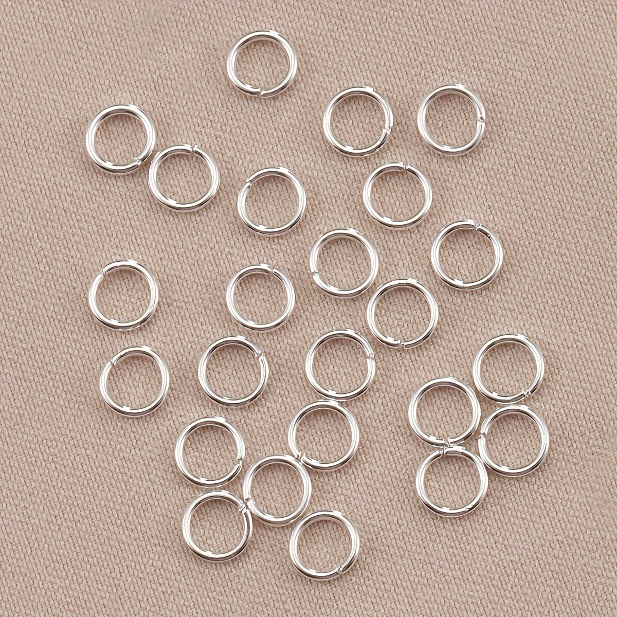 Single Loop Jump Rings Silver Plated Split Ring Jewelry Making Findings  50pcs Se