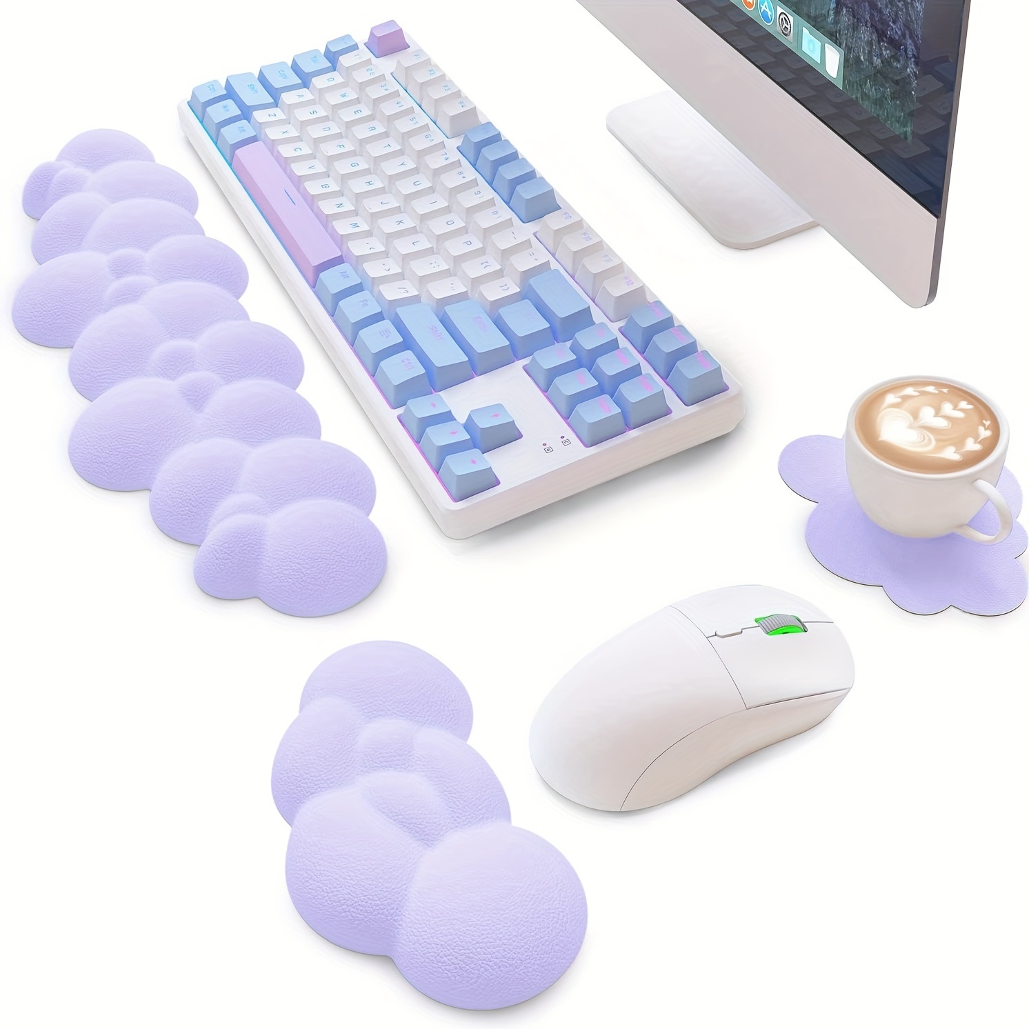 Ergonomic Keyboard Pad Mouse Pad Wrist Rest Pad Typing - Temu