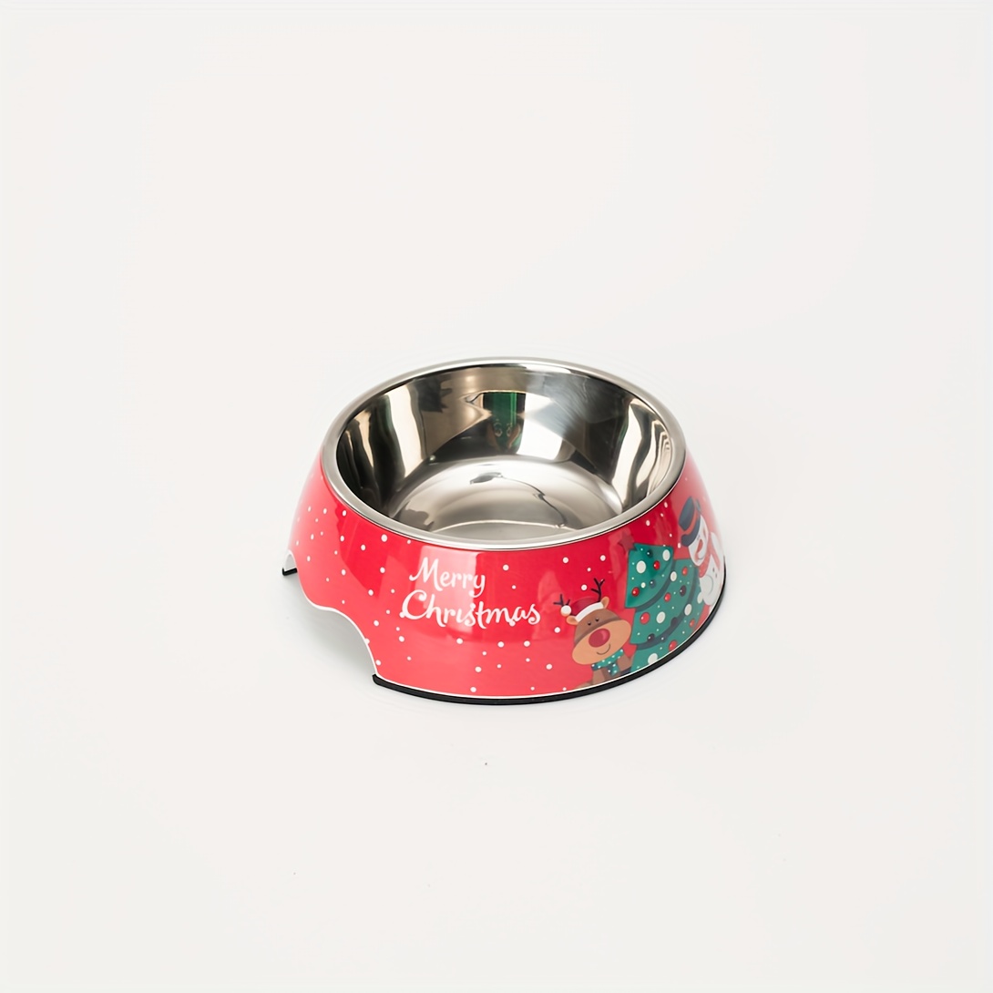 Christmas dog hot sale bowl