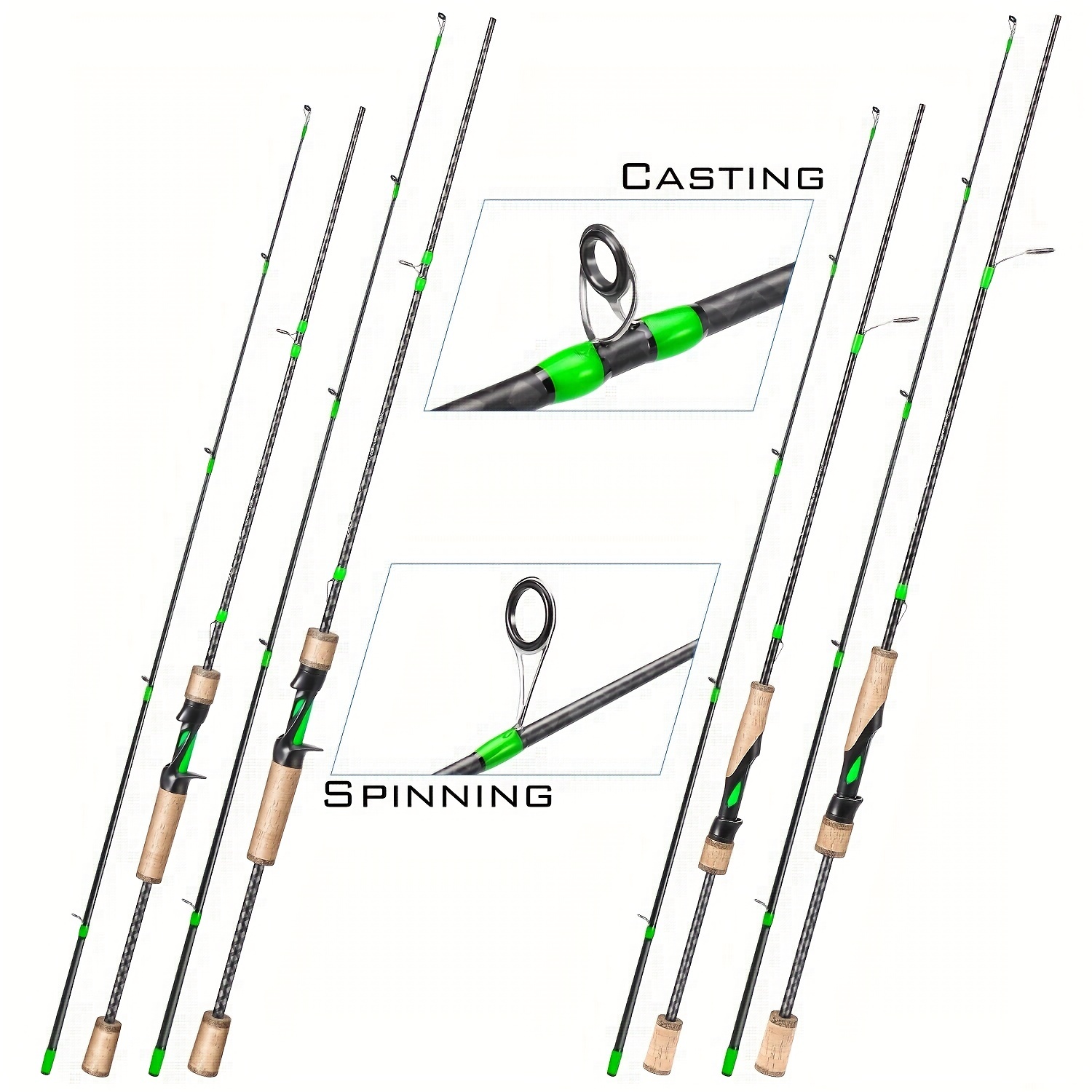  Sougayilang Fishing Rods, Graphite Spinning Rods