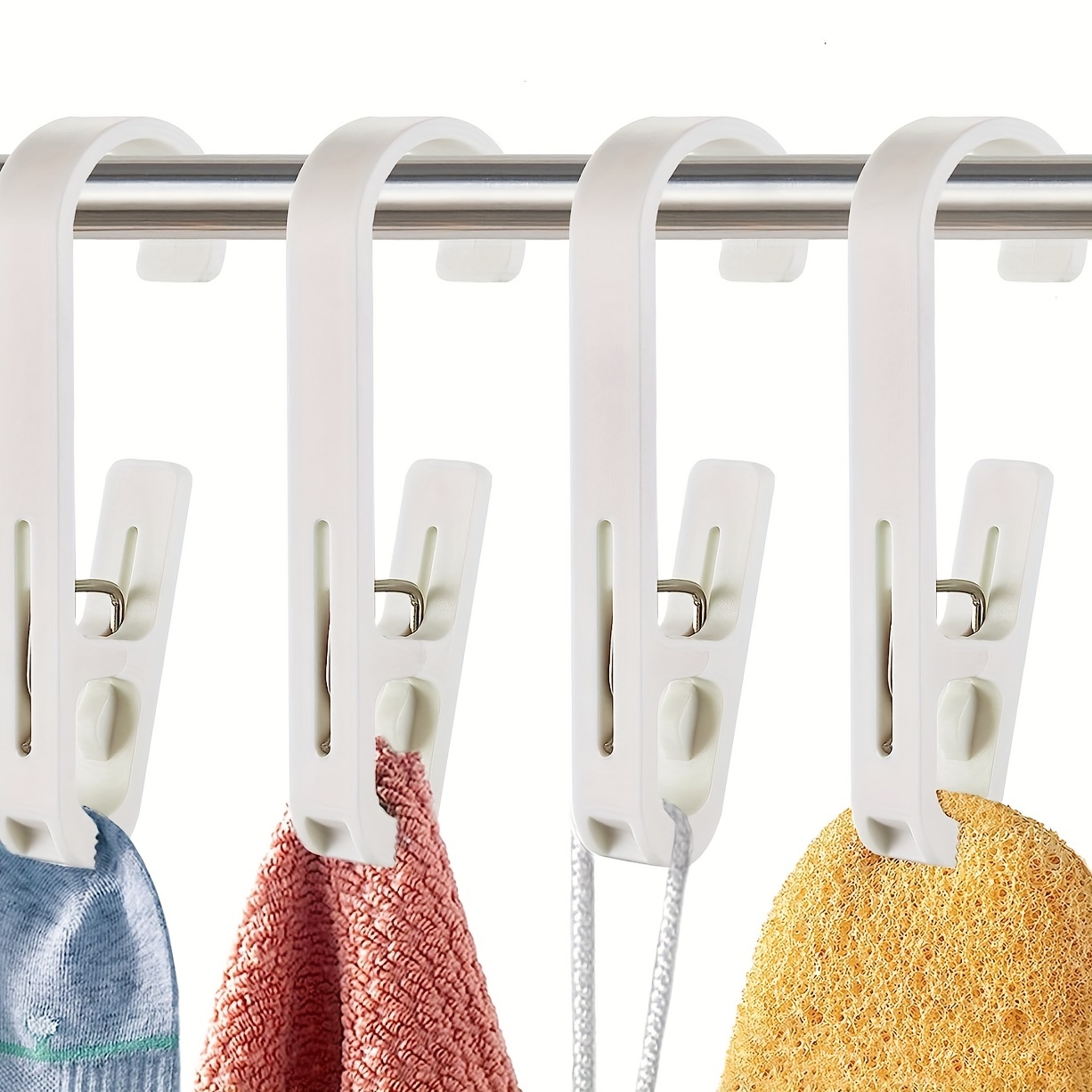 20pcs Laundry Hooks Clip Portable Anti-slip Plastic Hangers Clips