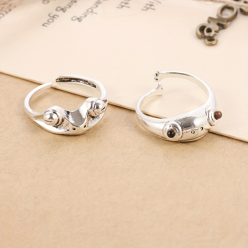 Men's Retro Frog Ring Adjustable