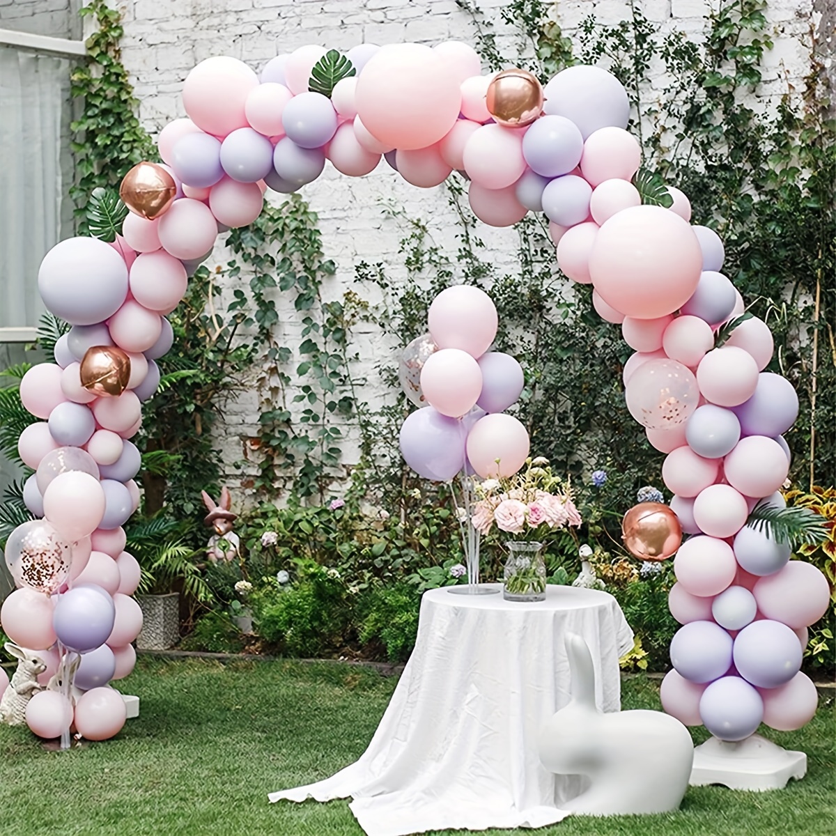 Kit de arco de globos con base, soporte de arco de globos ajustable de 9  pies de alto y 10 pies de ancho, herramienta de decoración de telón de  fondo