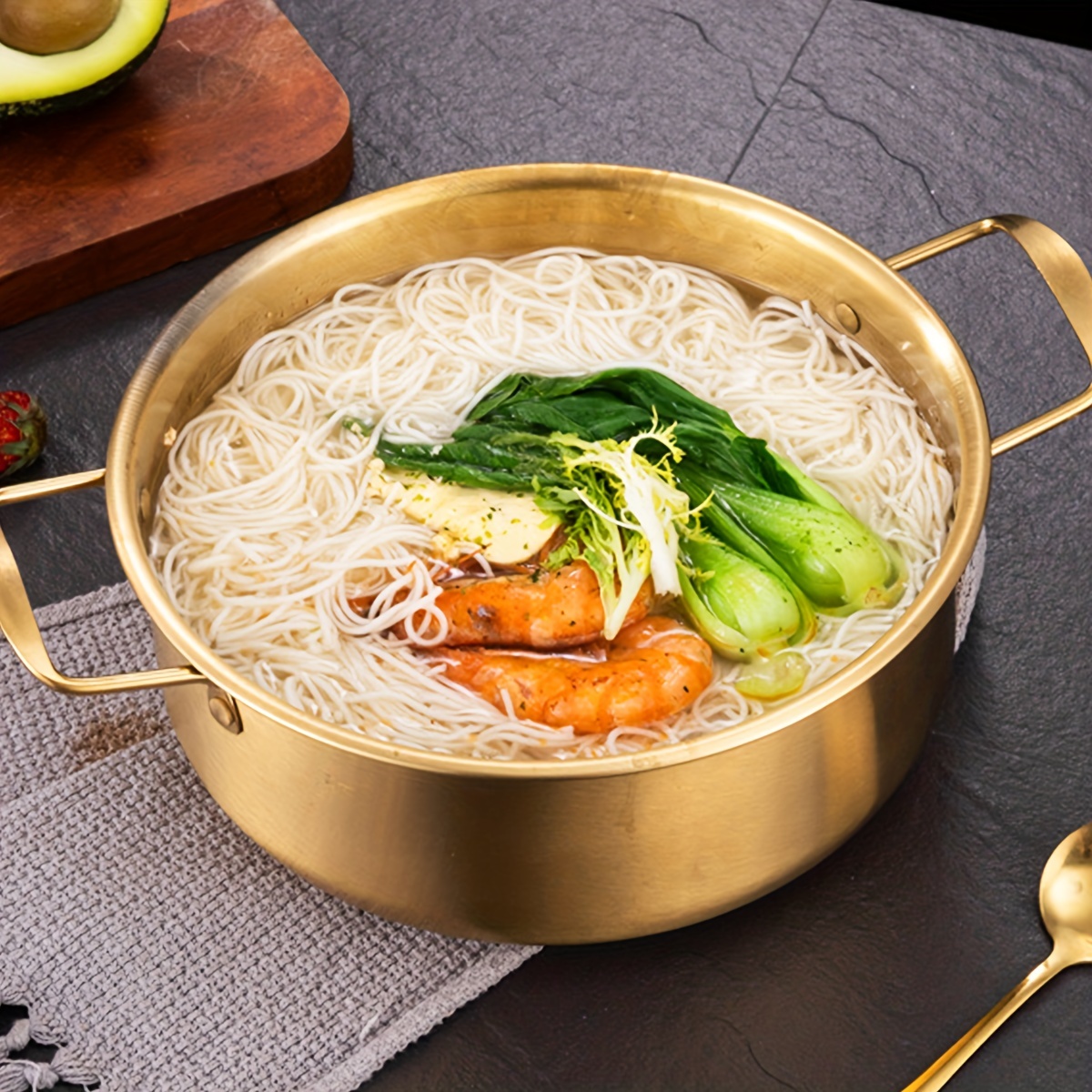 Spanish Seafood Rice Pot Golden, Seafood Plate, Heat Resistant Non-slip  Noodles Plate - Temu