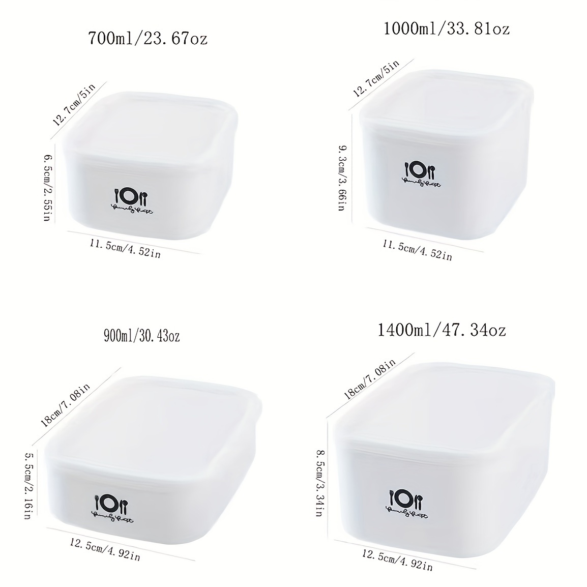 Reusable Refrigerator Storage Box with Lid
