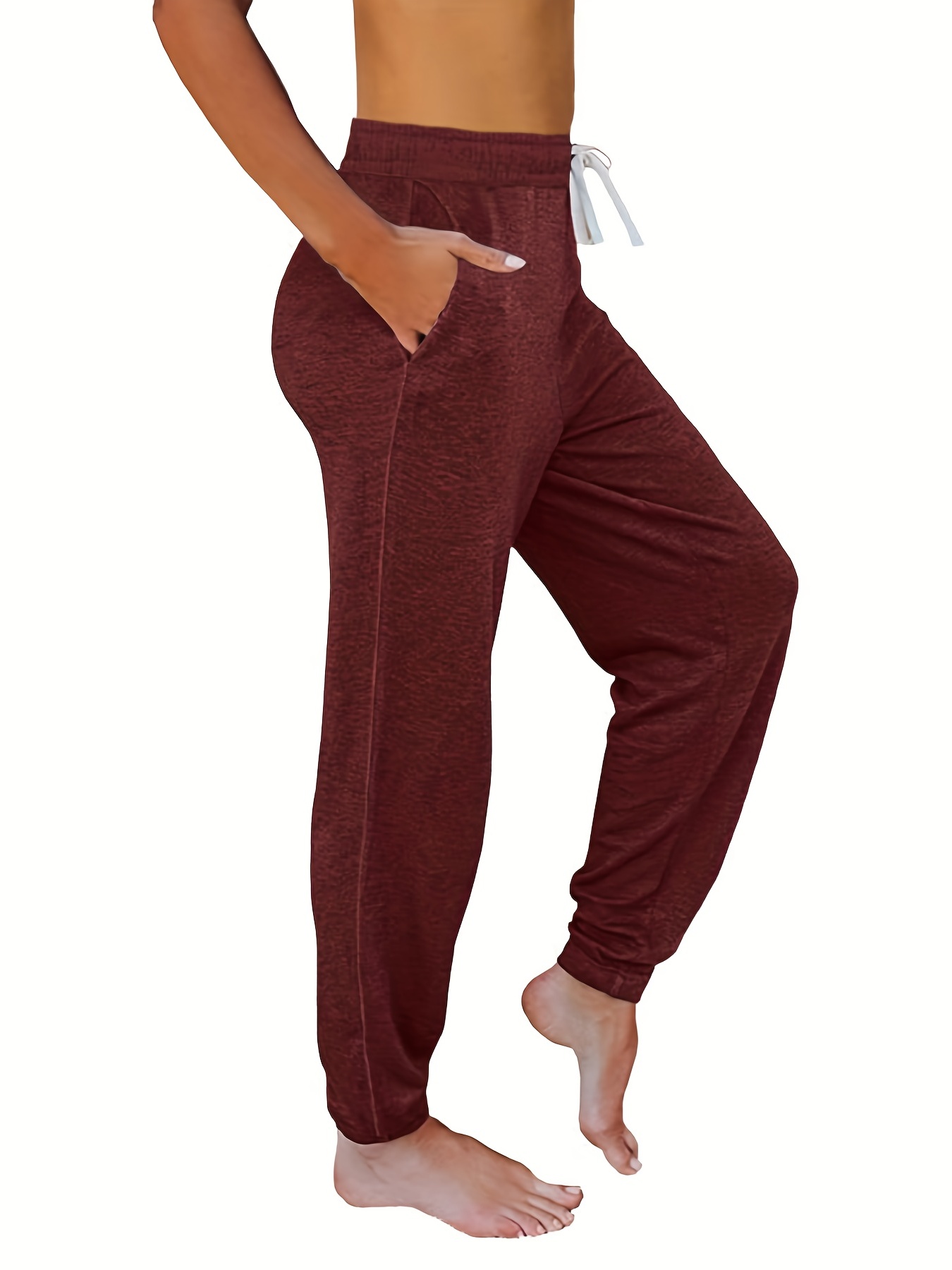 Drawstring Waist Jogger Pants Loose Casual Solid Pants - Temu