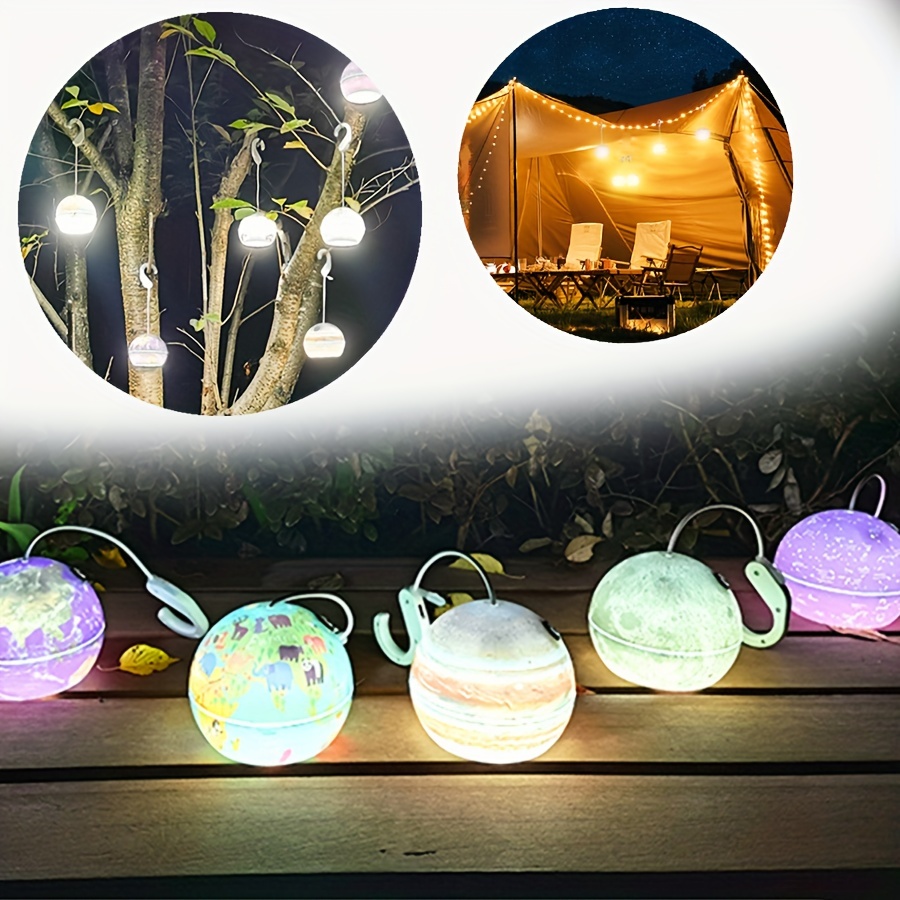 Planet Lamp Outdoor, Camping Lamp, Usb Rechargeable Light, Moon Earth Lamp,  Led Hanging Lamp - Temu Switzerland
