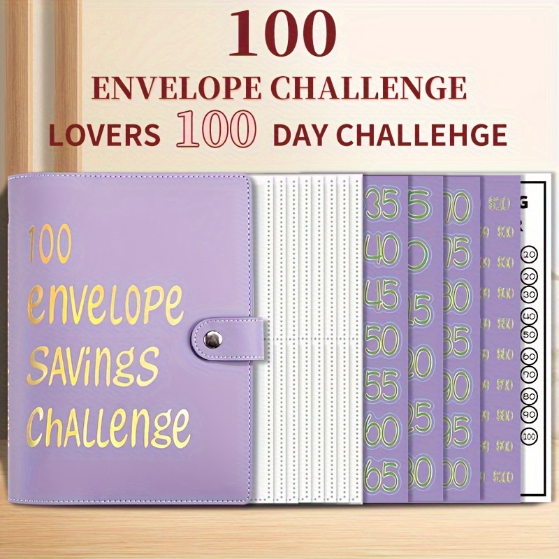 Carpeta Desafíos 100 Sobres Dé Ahorro Dinero A5 Sobres - Temu
