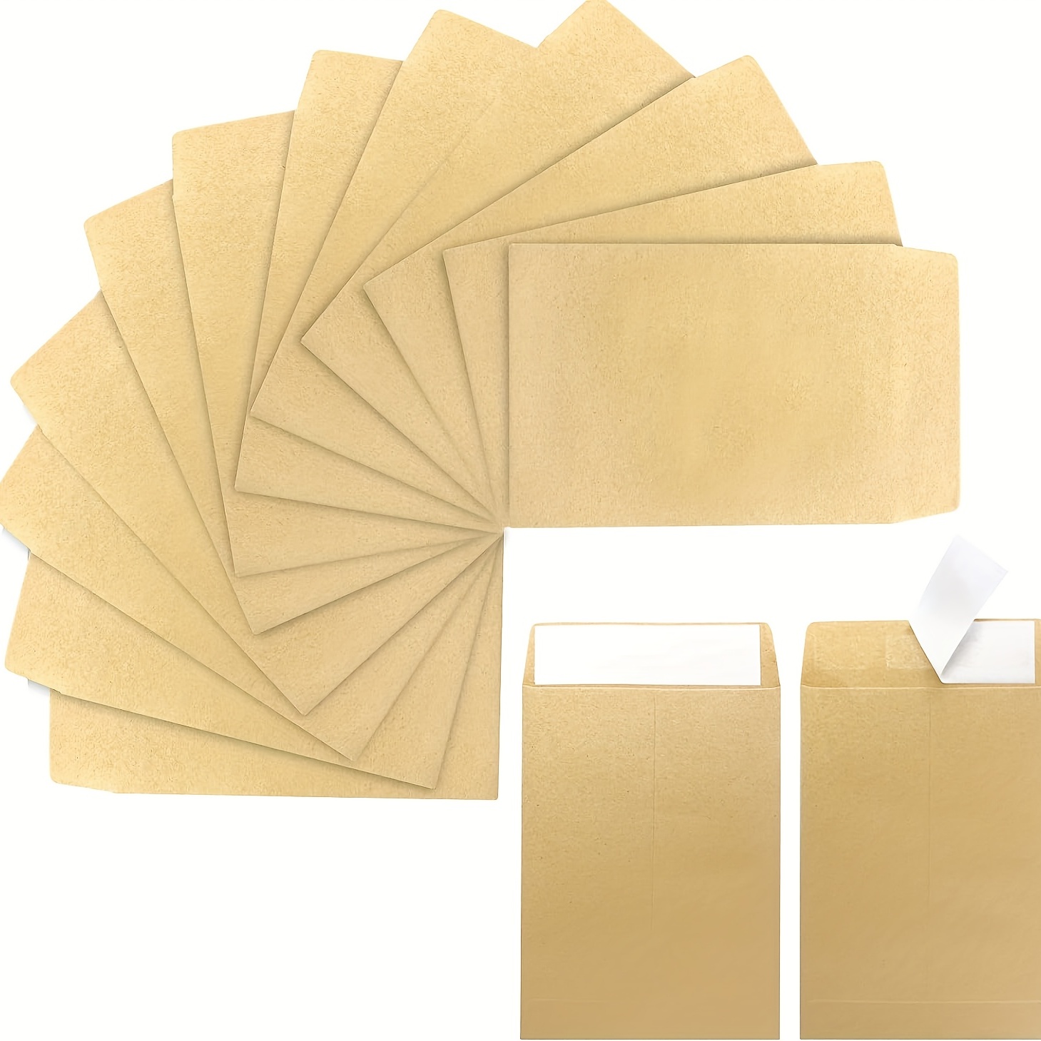 100 Pack White Kraft Small Coin Envelopes Self-Adhesive Seed Envelopes Mini Parts Small Items Stamps Storage Packets Envelopes for Garden, Office or