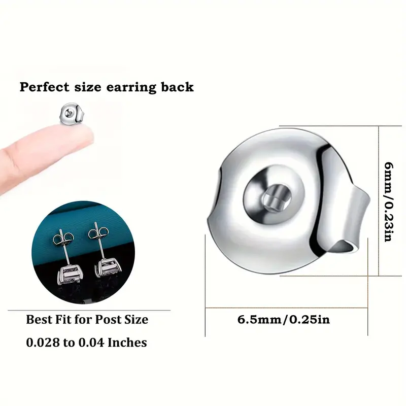 Stainless Steel Earring Posts And Backs With Hypo allergenic - Temu