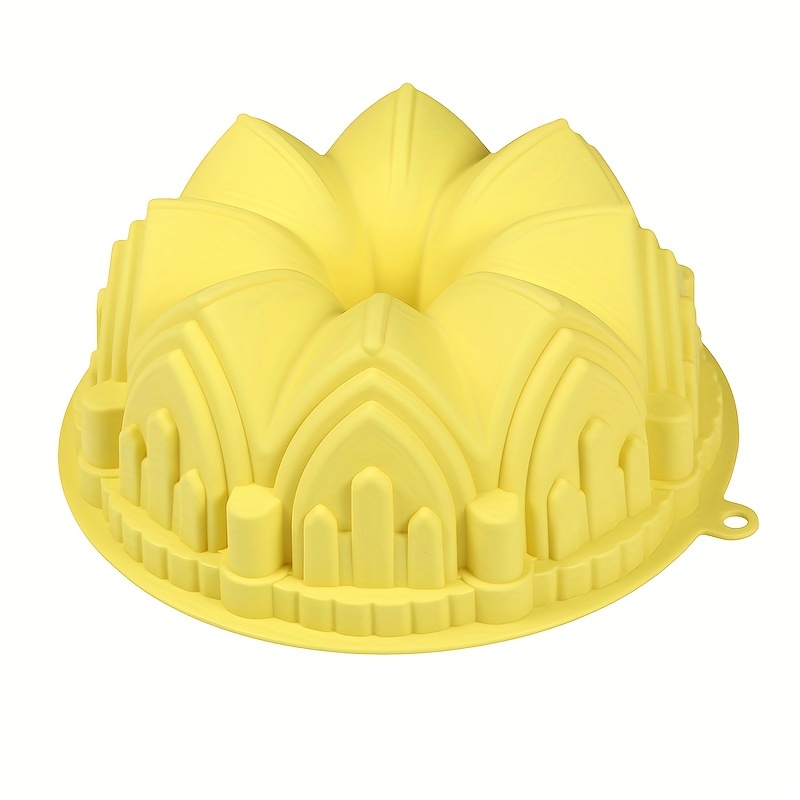 1pc Silicone Castle Cake Mold, Kitchen Baking Tool, Single Large Crown Loaf  Mold