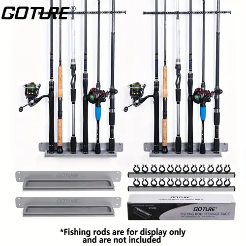 Goture Fishing Rod Storage Rack Aluminum Alloy 24 Slots Fishing