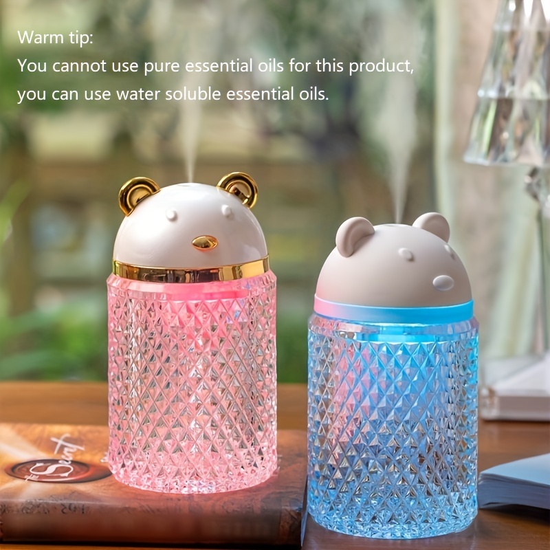1pc bear humidifier bedroom home car water supplement artifact desktop aromatherapy sprayer night light multi functional humidifier small appliance details 5