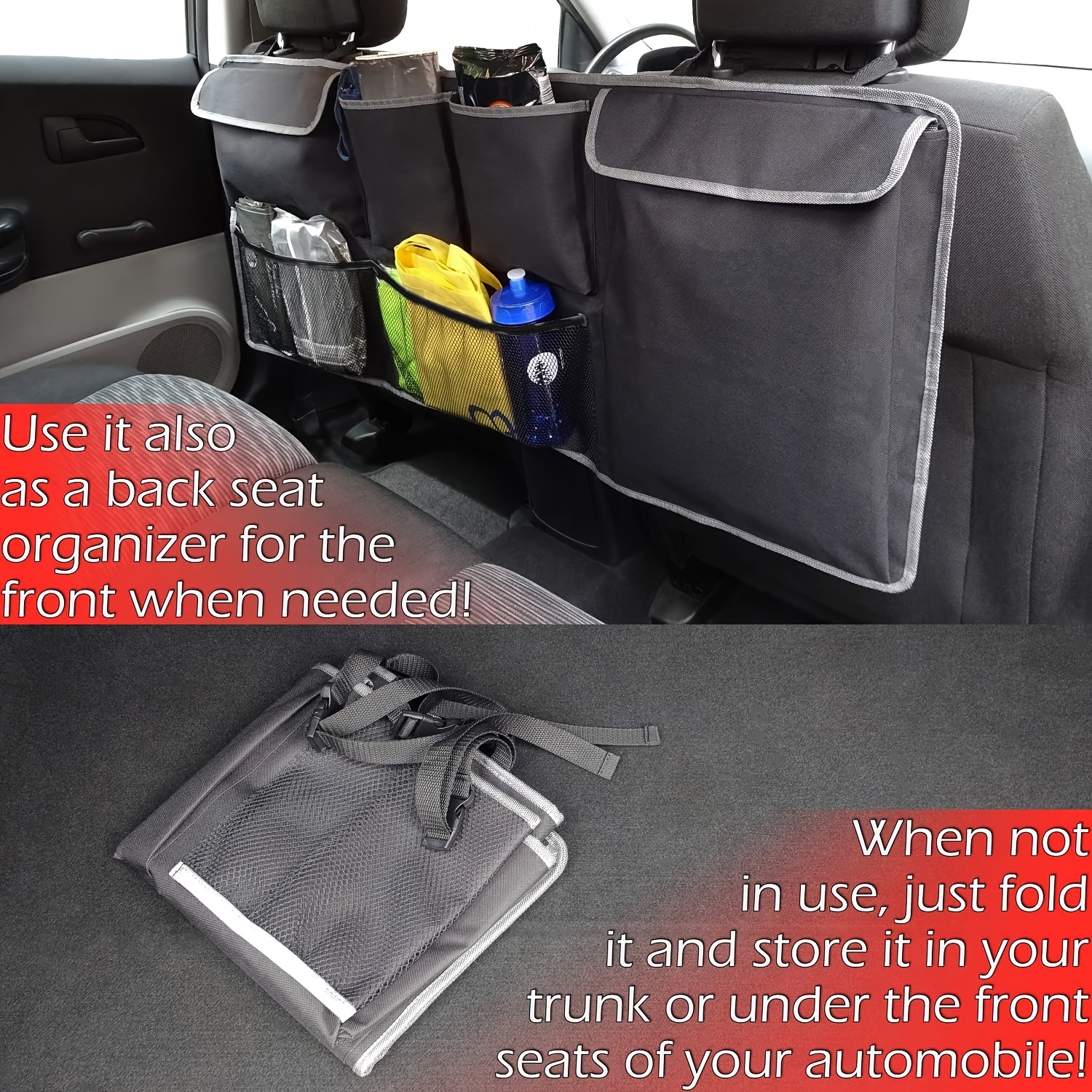 Car Trunk Hanging Bag, Rear Seat Storage Bag, Hanging Seat Back Storage  Bag, Multi-functional Storage Box For Car Interior Accessories