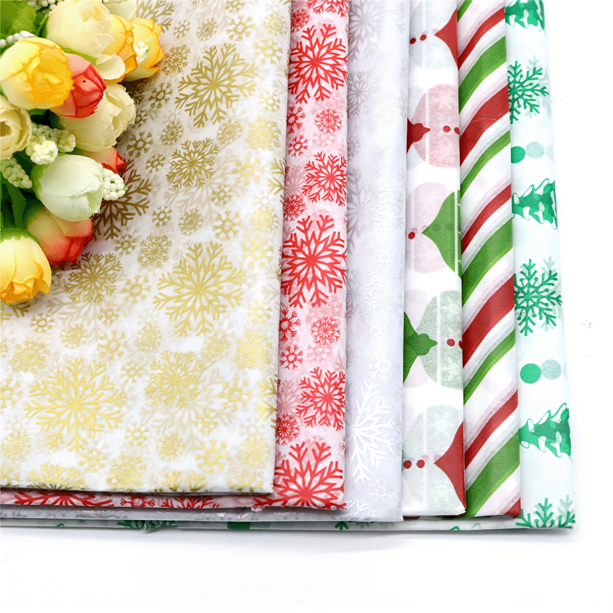 Snowflake Print Wrapping Tissue Paper Christmas New Year - Temu